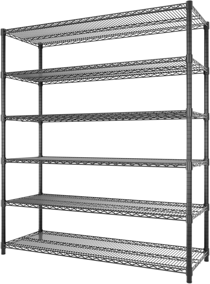 Garvee 6-Tier Wire Shelving 3840LBS Heavy Duty Storage Shelves Garage Rack