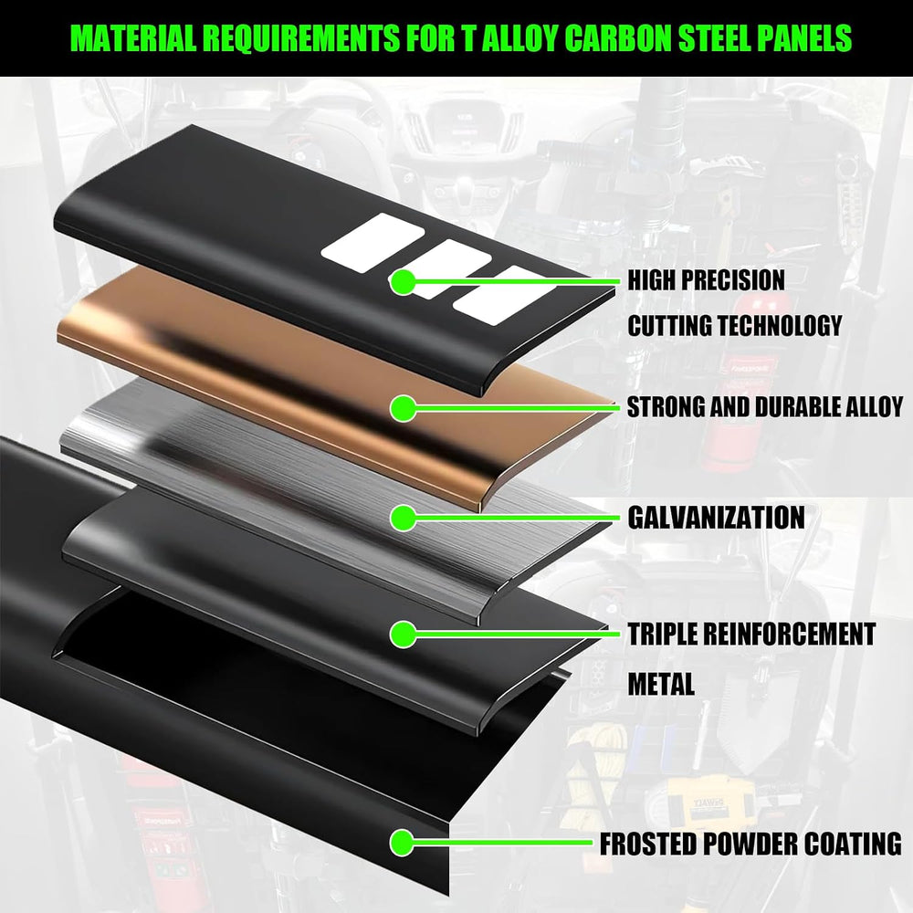 Molle Panel Alloy Metal Rigid Truck organizer Universal For truck Ford Jeep R...