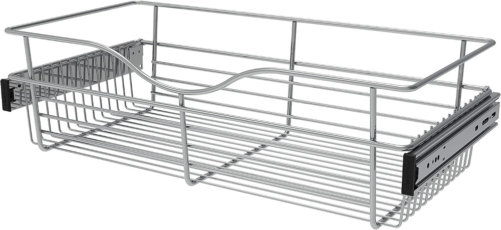 REV-A-SHELF Chrome 24" Wire Pullout Basket for 12" Deep Closet - 7&...