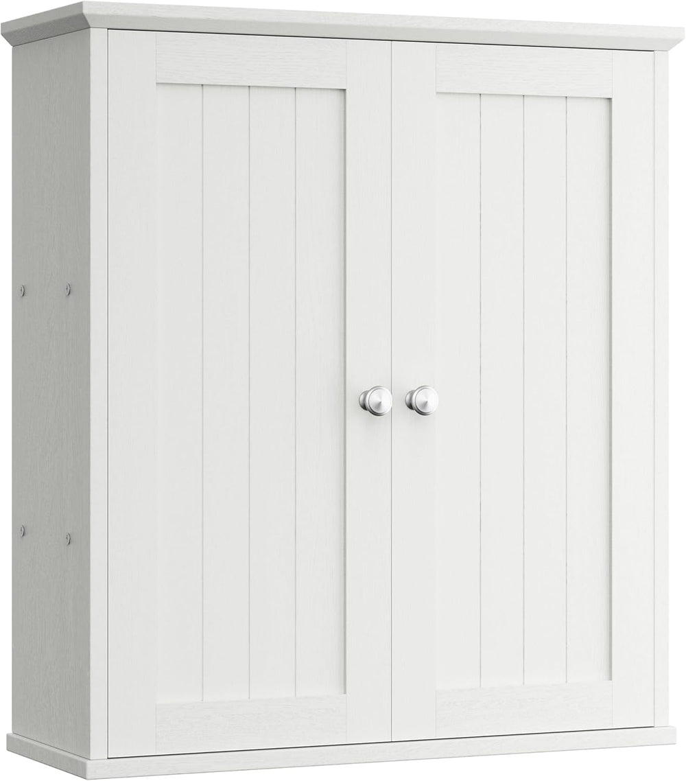 Shintenchi Bathroom Wall Medicine Cabinet, Over The Toilet Storage, White