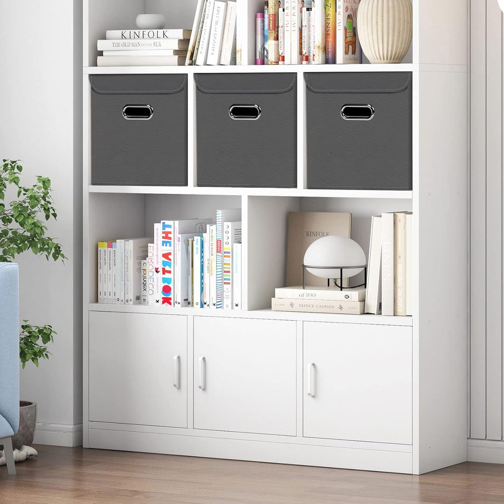 Closet Organizers Fabric Storage Bins With Lids Collapsible Cube Storage Orga...