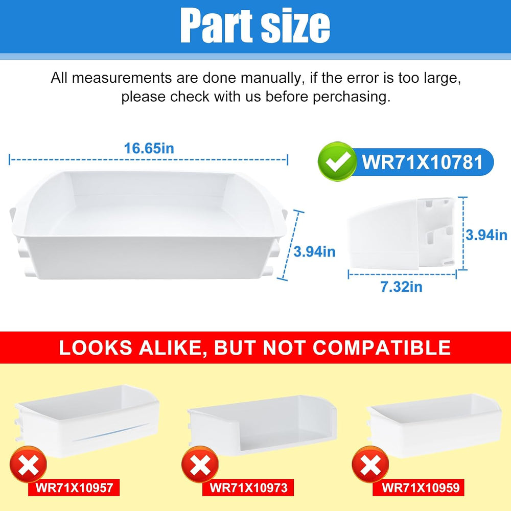 WR71X10781 Door Shelf Bin Compatible with ge, hotpoint Refrigerator: GSE25GGH...
