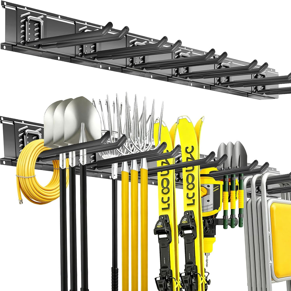 Garage Tool Organizer Wall Mount, 48 Inch Heavy Duty Garden Tool Organizer St...