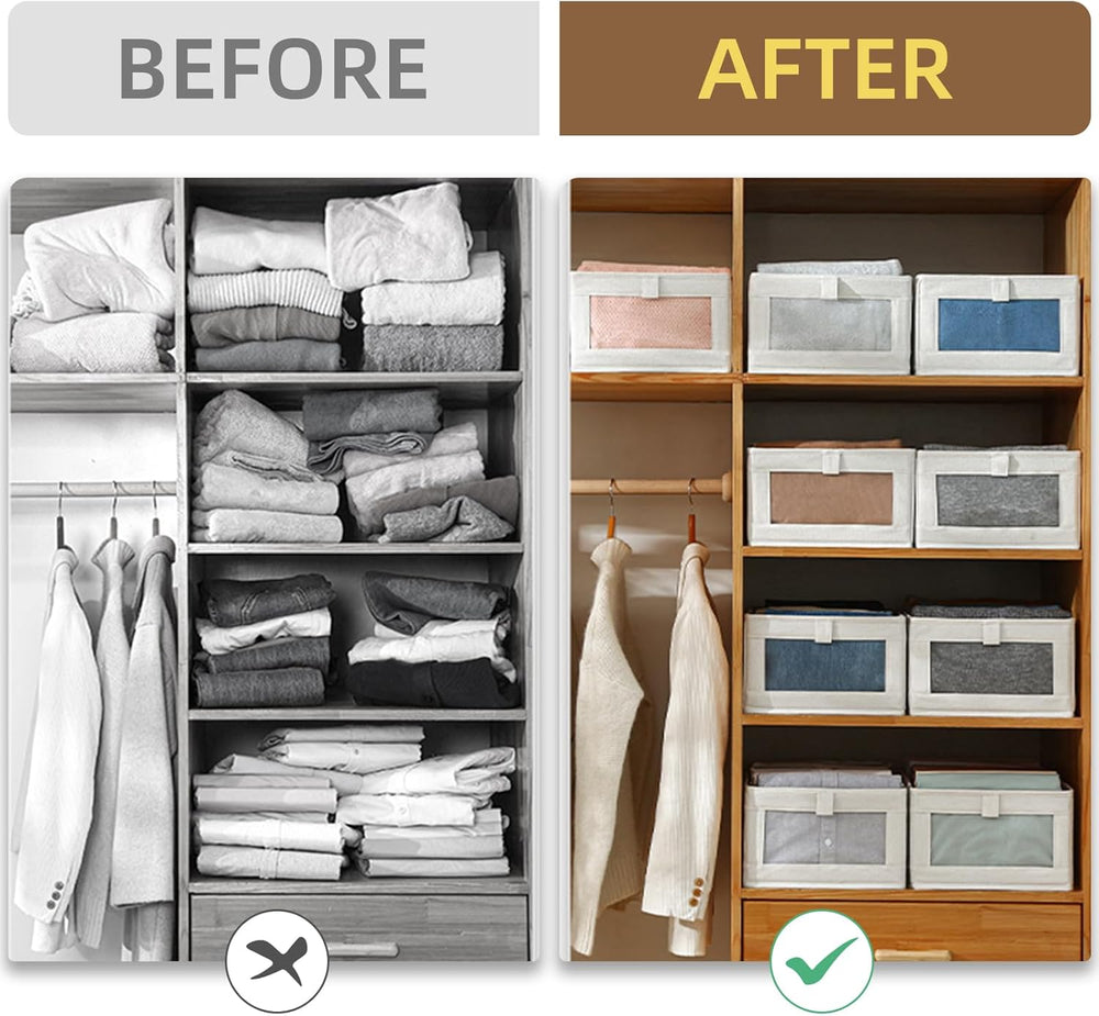 Linen Closet Organizers And Storage, 12 Pack Closet Storage Bins Linen Closet...
