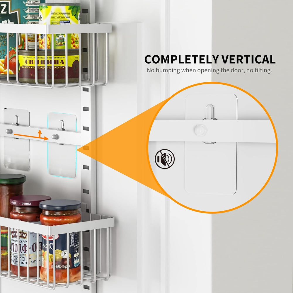 Moforoco 9-Tier White Over The Door Pantry Organizer, Pantry Organization and...