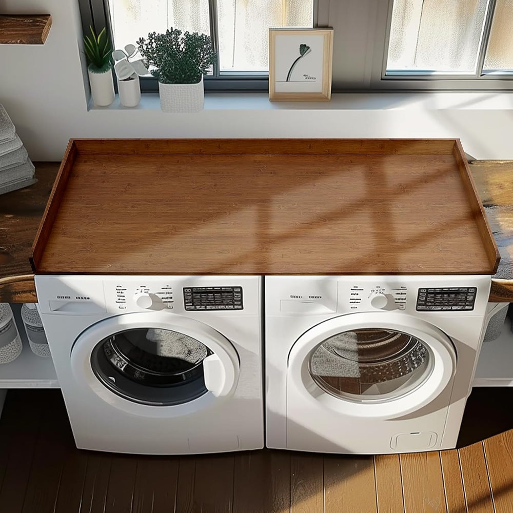 Gashell Washer Dryer Countertop, 27.5" x 54" Bamboo Washer and Drye...