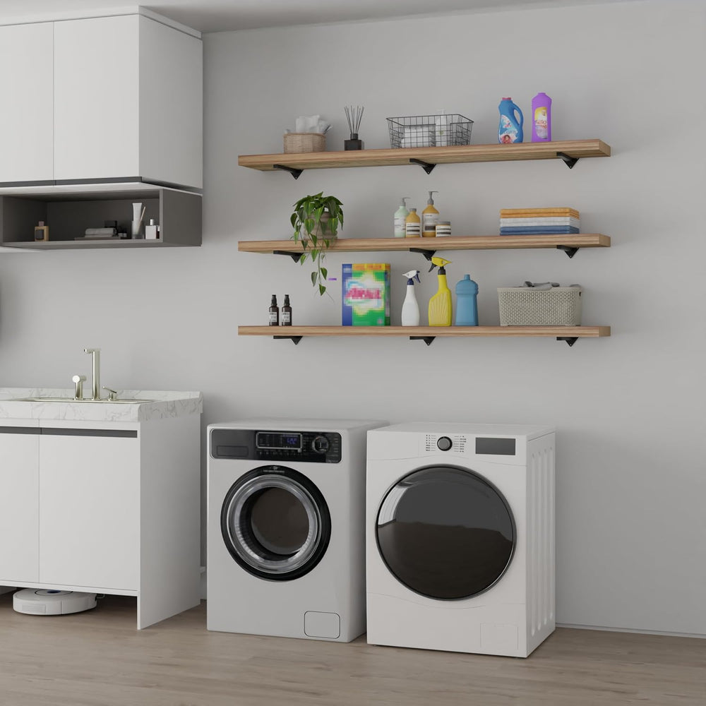 Long Wall Shelves 60 inch,Long Floating Shelf Set of 3, Large Wall Mounted Sh...