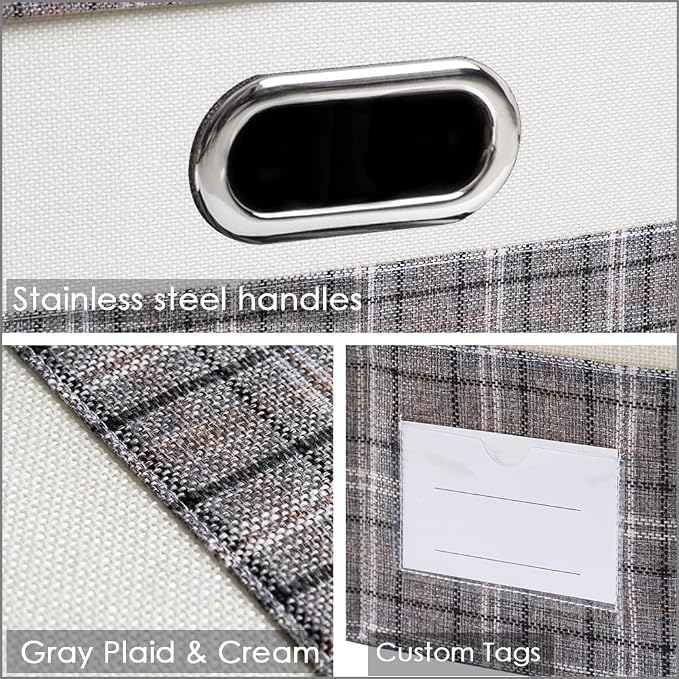 PRANDOM Large Collapsible Storage Bins