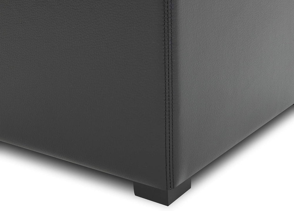 CHITA Storage Ottoman Cube with Tray Lid, Small Footstool with Storage, Squar...