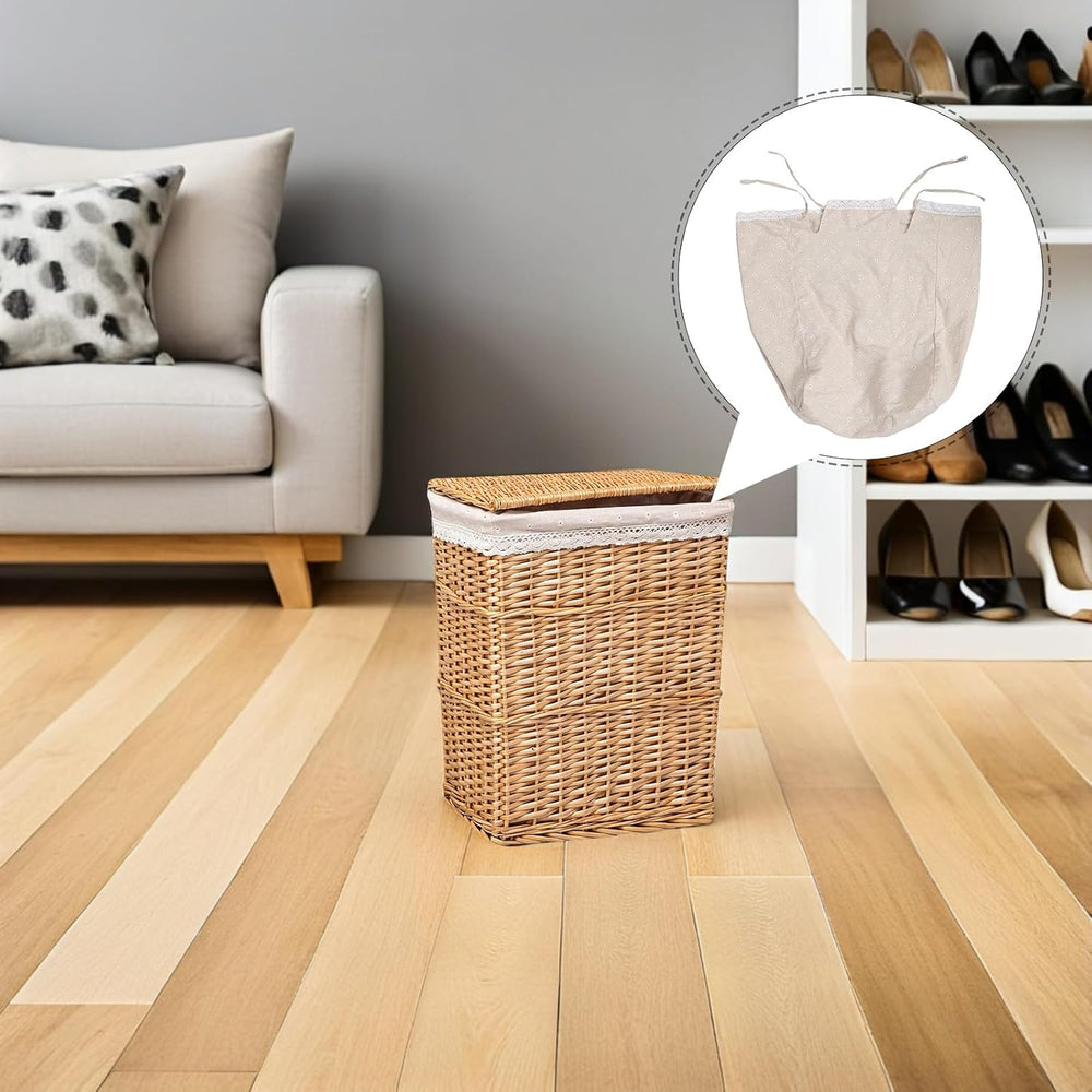 Laundry Hamper Liner Fabric Insert for Wicker and Wire Baskets Washable