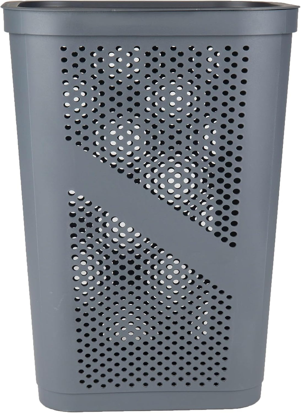 Mind Reader 60L Slim Laundry Hamper, Clothes Basket, Lid, Ventilated, Plastic...