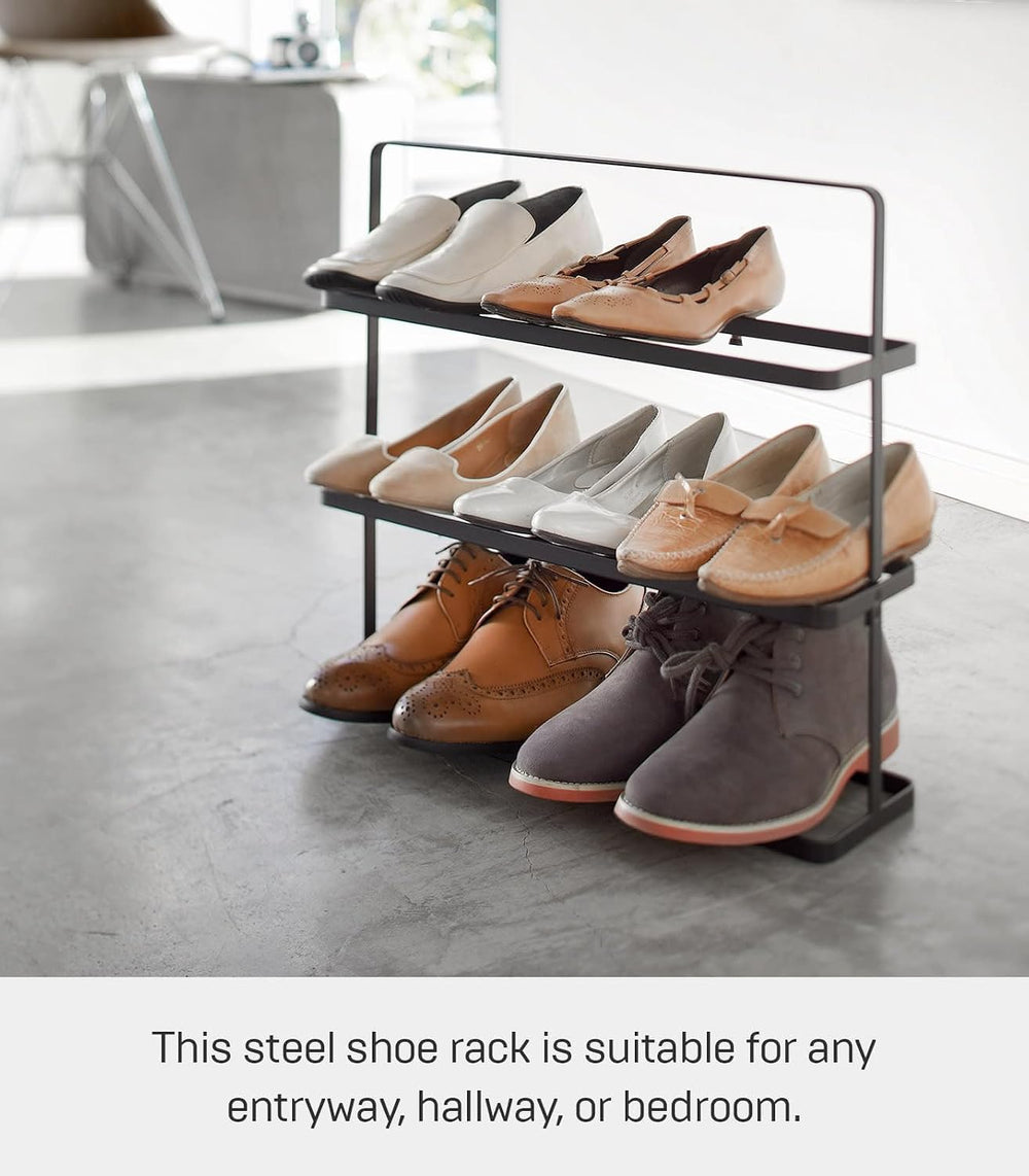 YAMAZAKI Home Tower Compact Modern Metal Shoe Rack - Short, 18" - Steel ...