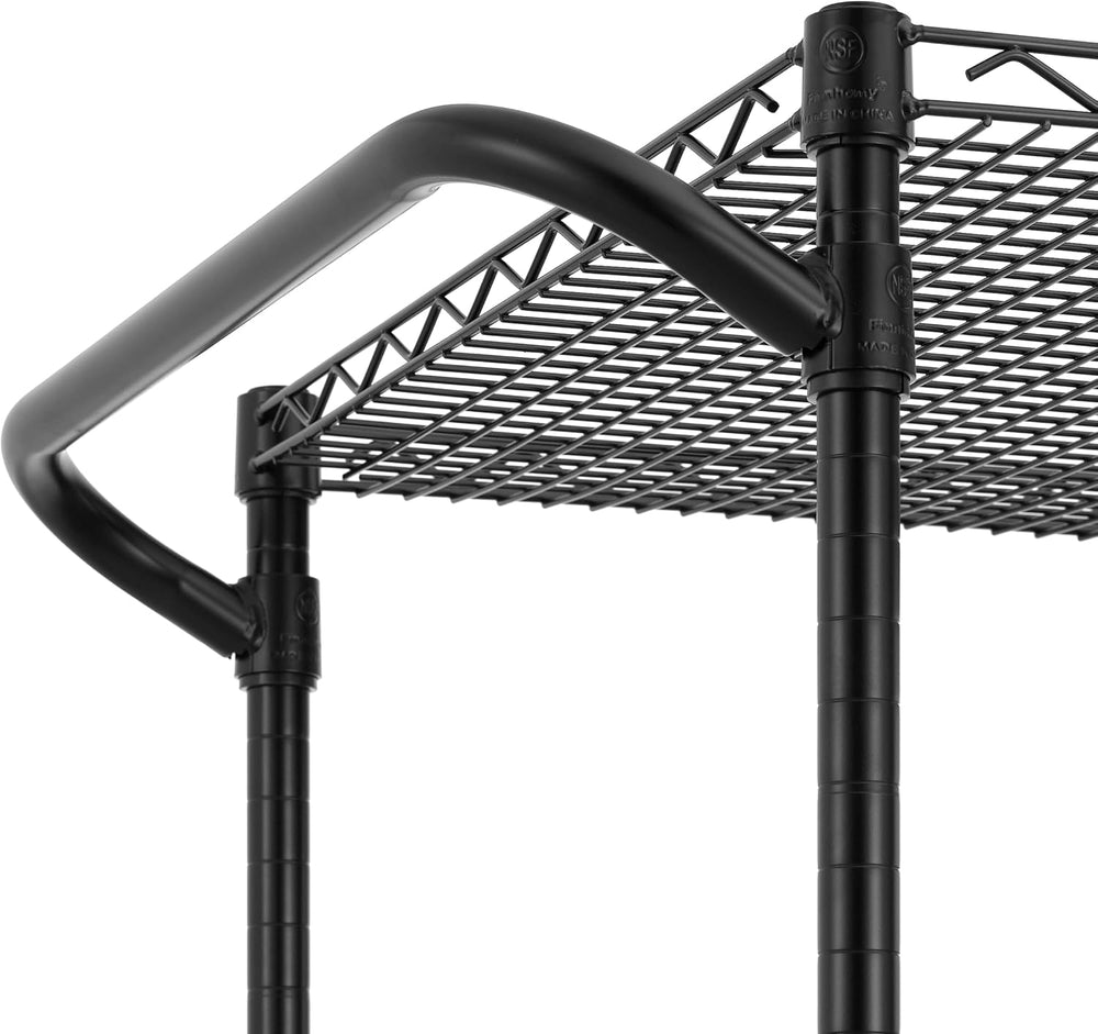 Finnhomy 3 Tier Heavy Duty Commercial Grade Utility Cart, Wire Rolling Cart w...