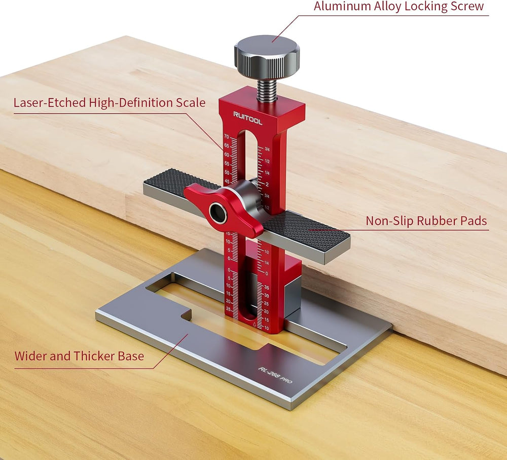 RUITOOL 3-in-1 Cabinet Door Mounting Jig for Face Frame/Frameless Cabinets