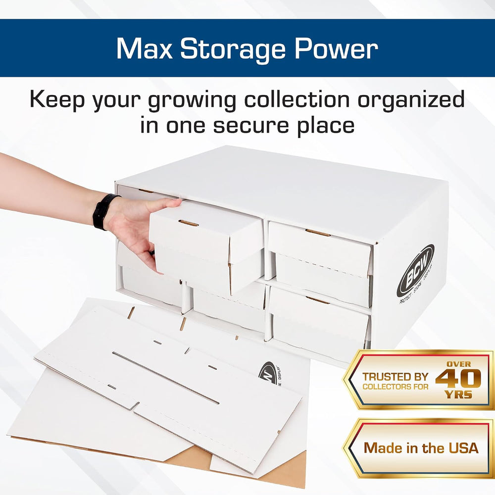 BCW Two Row Shoe Box Card House Storage Box | Stackable Trading Card Storage ...