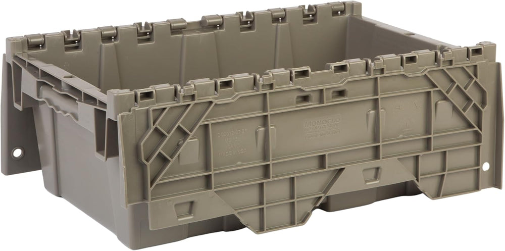 HE HUDSON EXCHANGE 19.6x11.6x7.3” (5 Pack, 3.7 Gallon) Tote with Attached Lid...