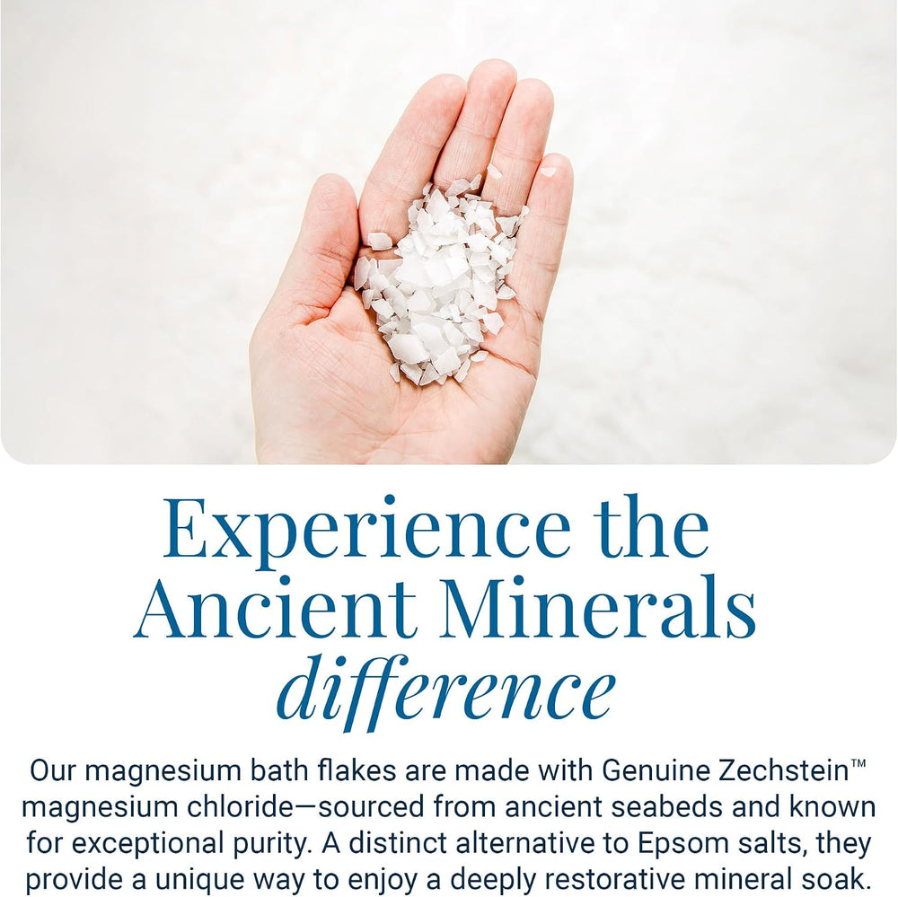 Ancient Minerals Magnesium Bath Flakes, Epsom Salt Alternative, 8lb