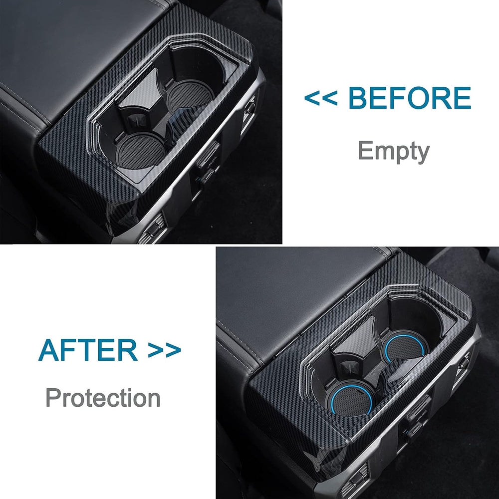 Cup Holder Door Pocket Inserts for Ford F150 2015-2020 Blue