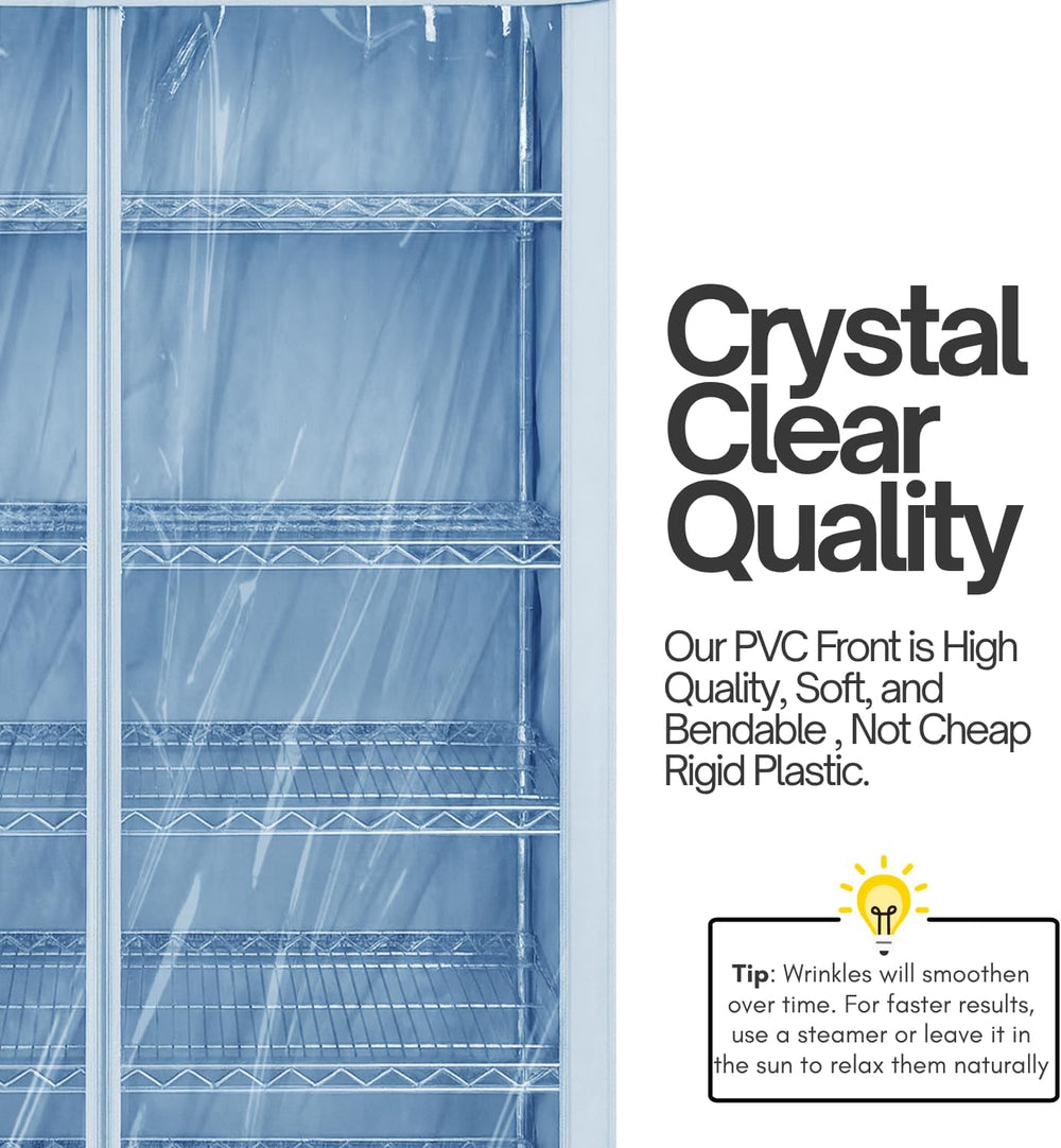 Formosa Covers Waterproof Storage Shelving Rack Cover with Clear Front PVC Pa...