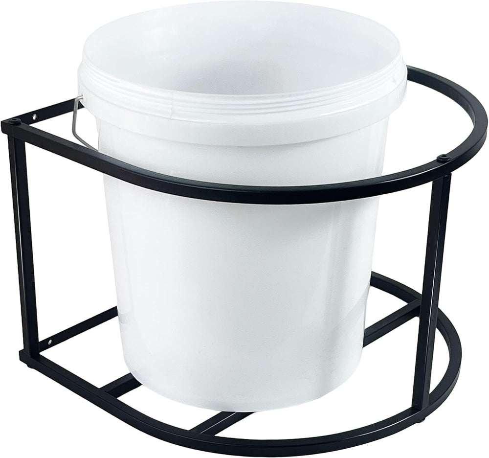 1 Pcs Horse Feed Pail Wall Mount,Heavy Duty Metal Wall Mount Water Bucket Hol...