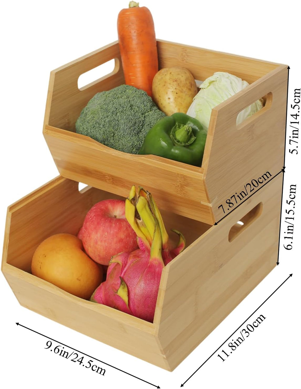 Bamboo Pantry Storage Bins