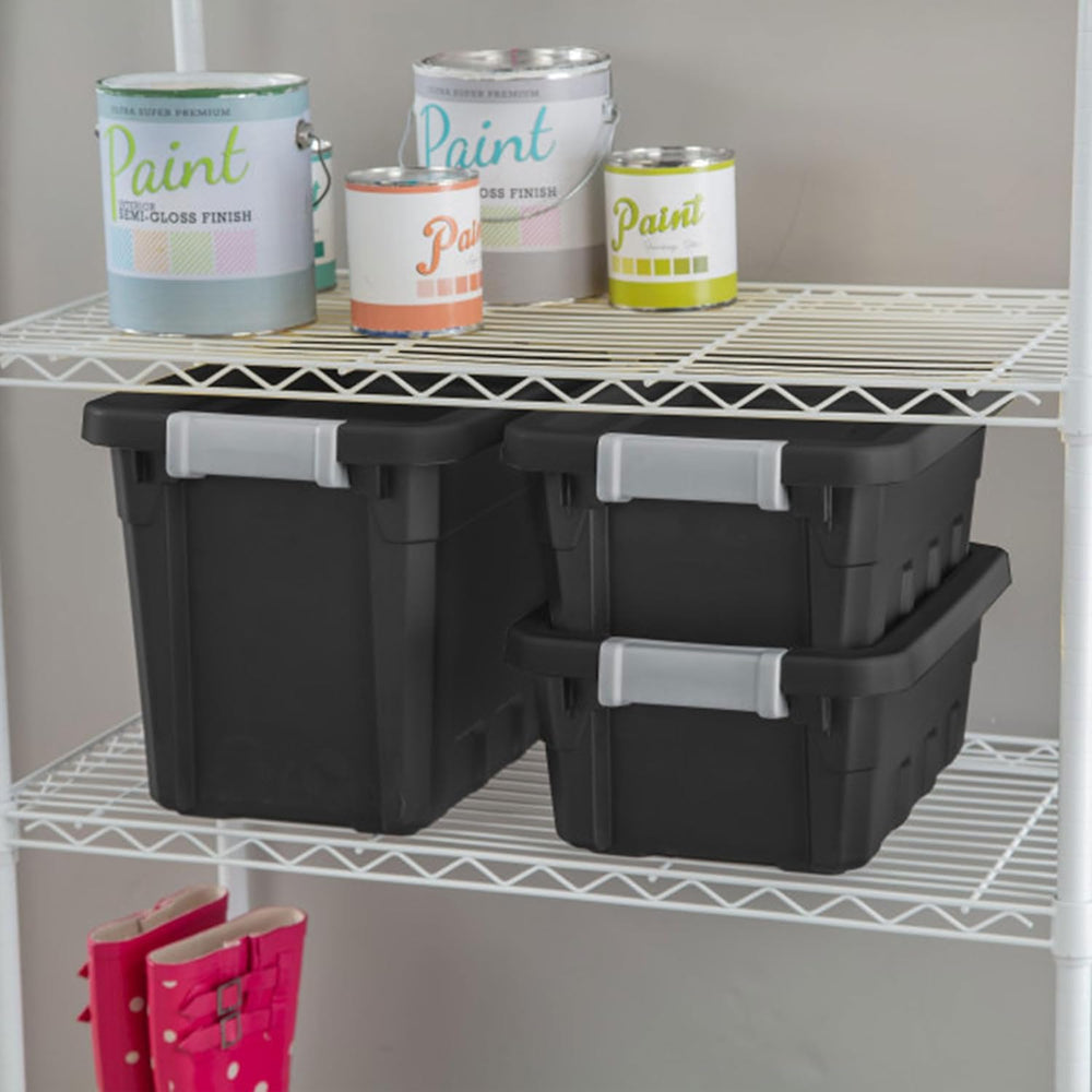 Sterilite 18-Pack Plastic Storage Bins with Lids, Stackable Containers, 7.5 G...