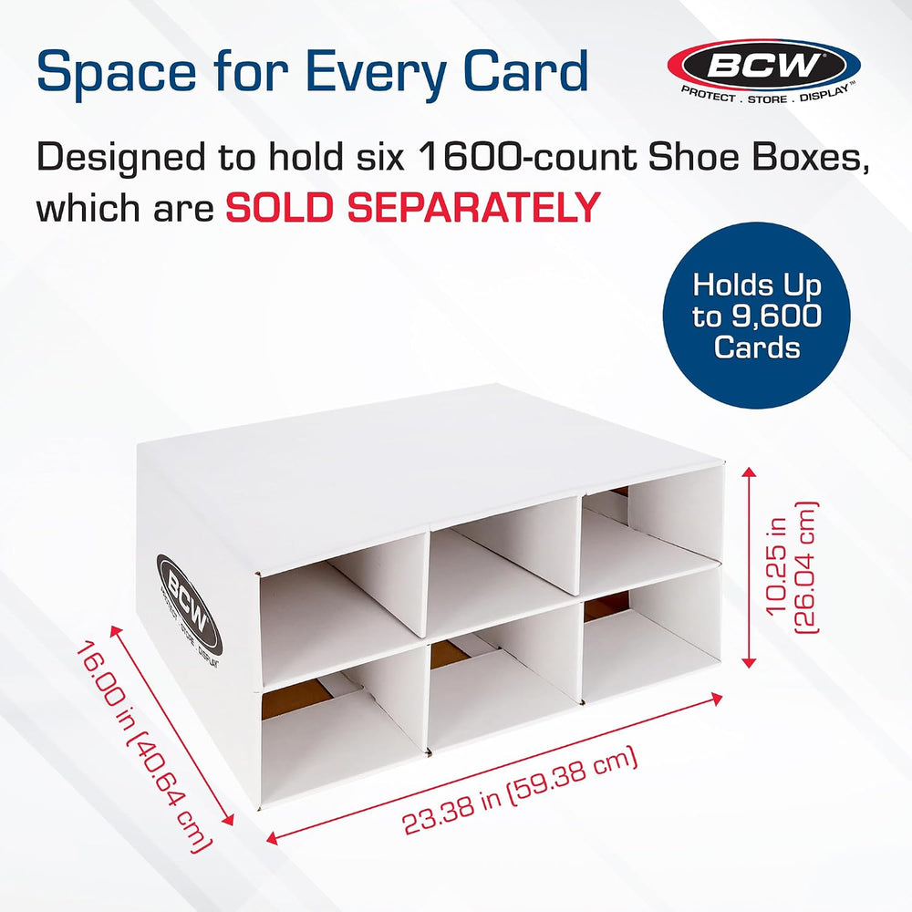 BCW Two Row Shoe Box Card House Storage Box | Stackable Trading Card Storage ...