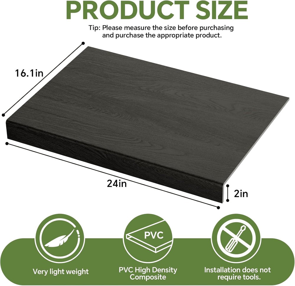 6-Pack PVC Composite Board Wire Rack Covers for Pantry - Imitation Wood-Look ...