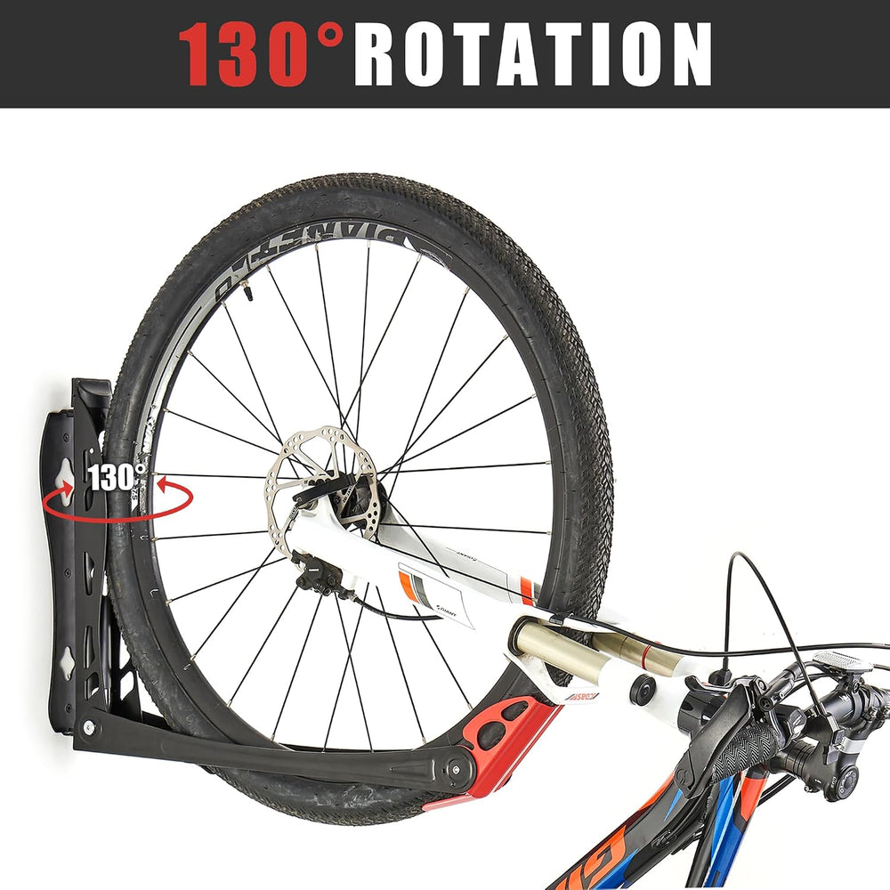 Wallmaster Swivel Bike Rack, Wall Mounted Vertical Bike Storage Hanger