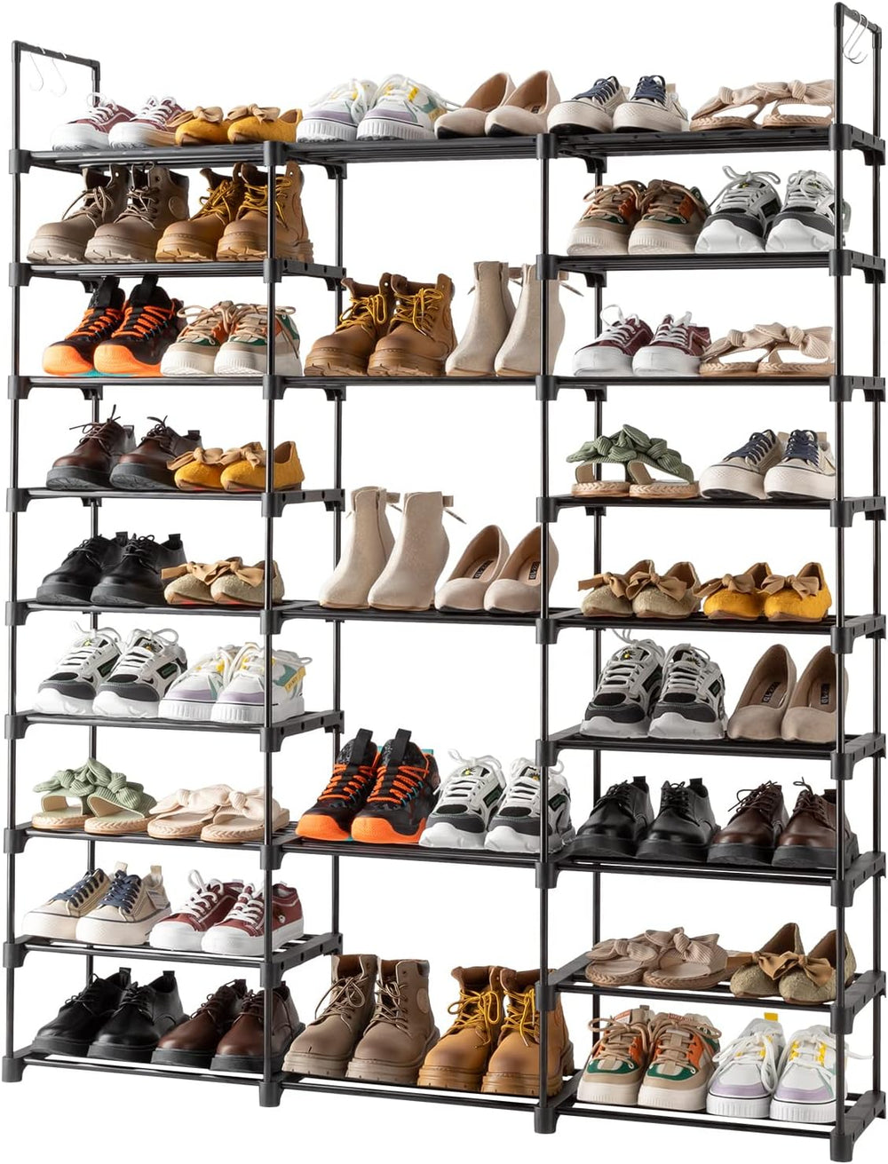 Large Shoe Rack Organizer for Entryway Closet 50-55 Pairs 9-Tier Heavy Duty T...