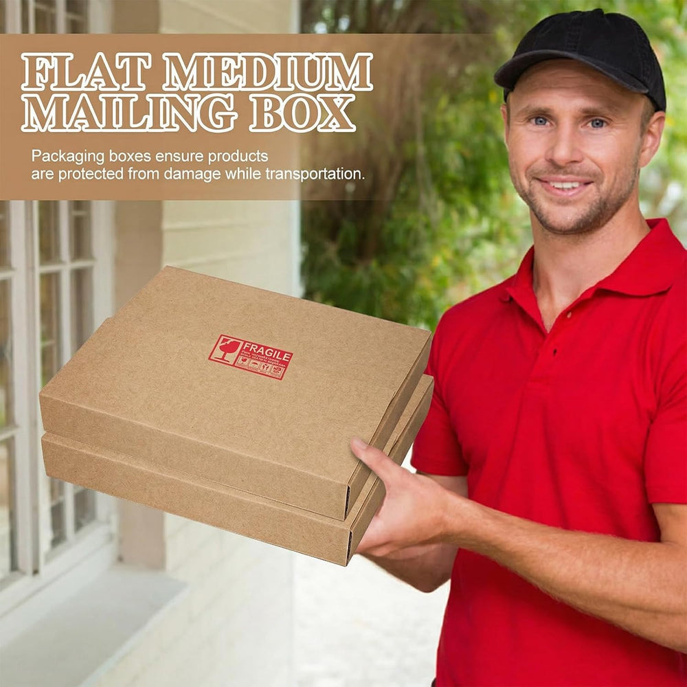 18 Set Vinyl Record Mailers 12.9 x 12.9 x 1" Shipping Boxes Brown Easy F...