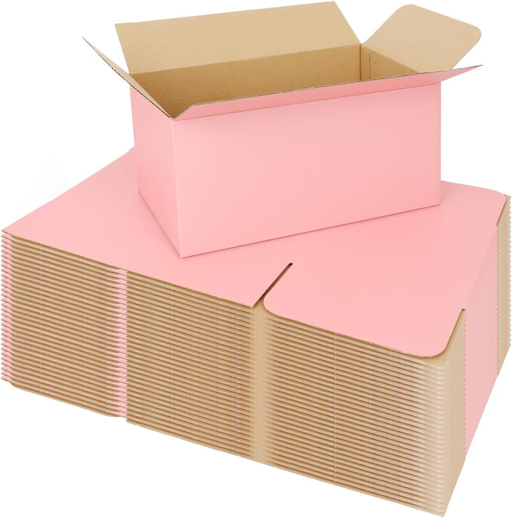 30 Pack 11x6x6 Shipping Boxes Medium, Pink Cardboard Boxes for Packaging Smal...