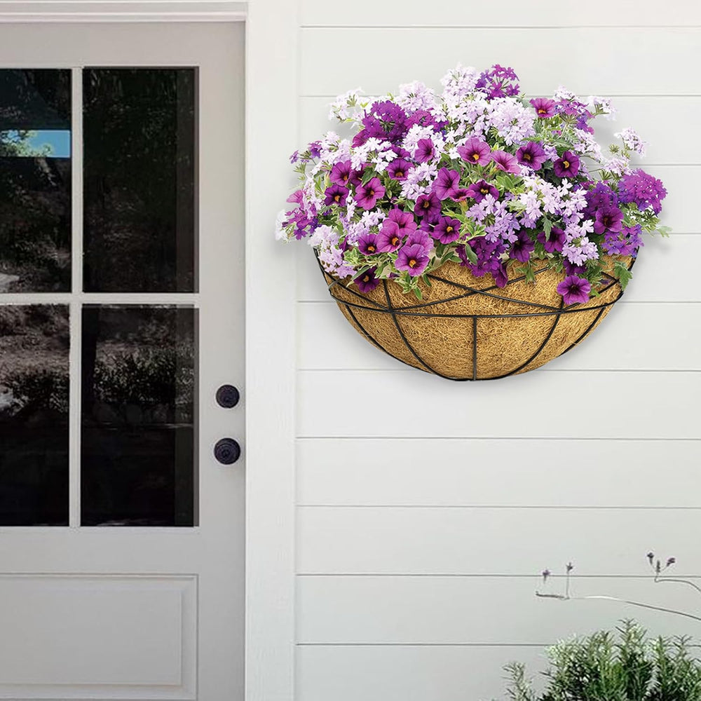 4 Pack 14 Inch Window Boxes Planters Railing Planter Box with Coco Liners Dec...