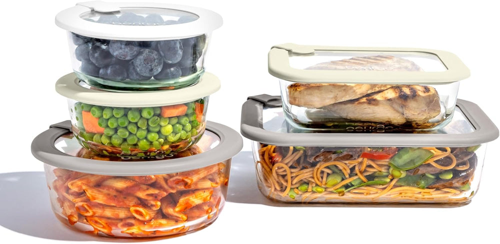 Bentgo Signature Glass Food Storage Containers with Lids, 10 Piece Set