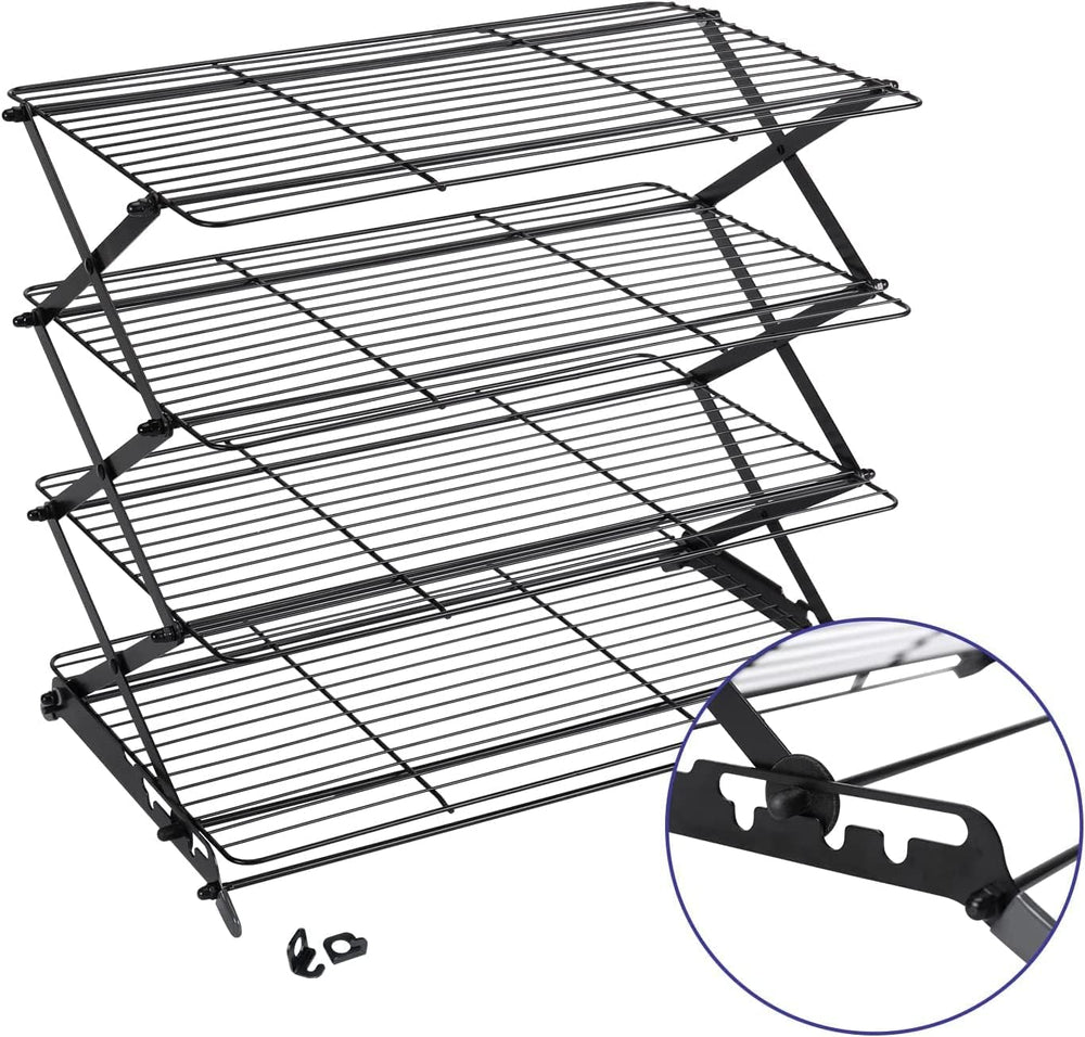 Geesta 2/3/4-Tier Upgraded Collapsible Cooling Rack with Adjustable 3 Setting...