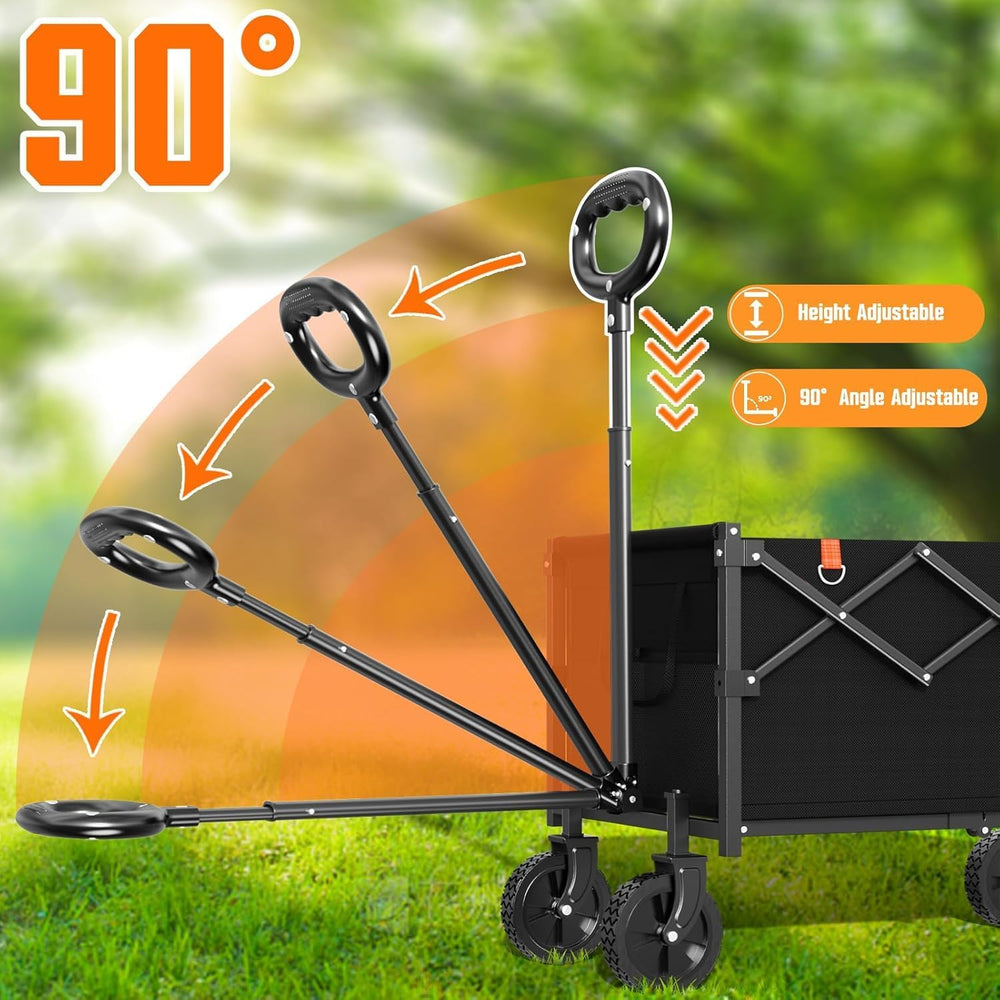 Yozoia Wagons Carts Foldable, Lightweight Portable Utility Shopping Cart with...