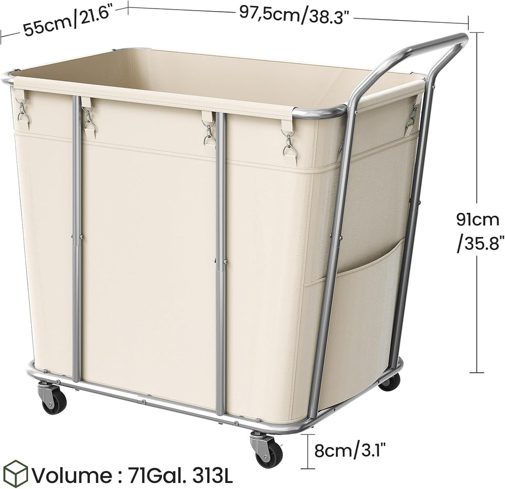 CHOEZON Laundry Sorter, 313L Large Laundry Basket, Rolling Hamper, Minimalist...