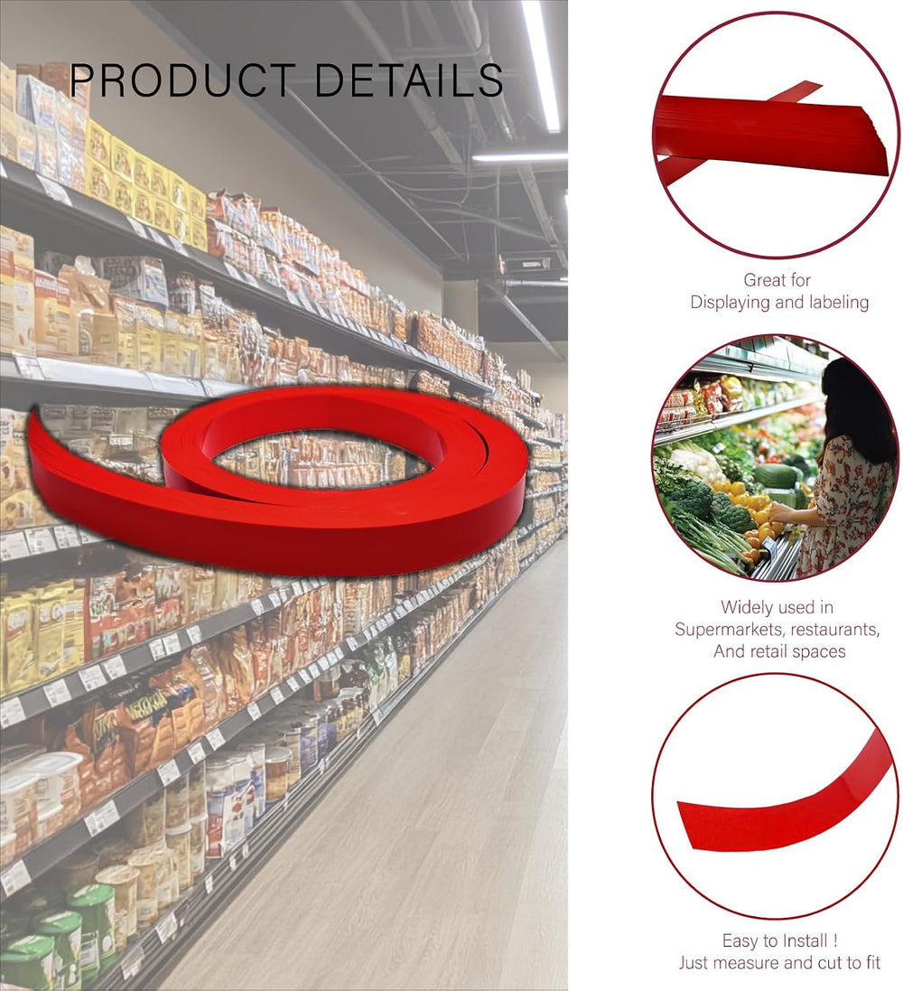 Decorative Gondola Shelving Pre Cut Vinyl Insert Strips 48" x 1.25"...