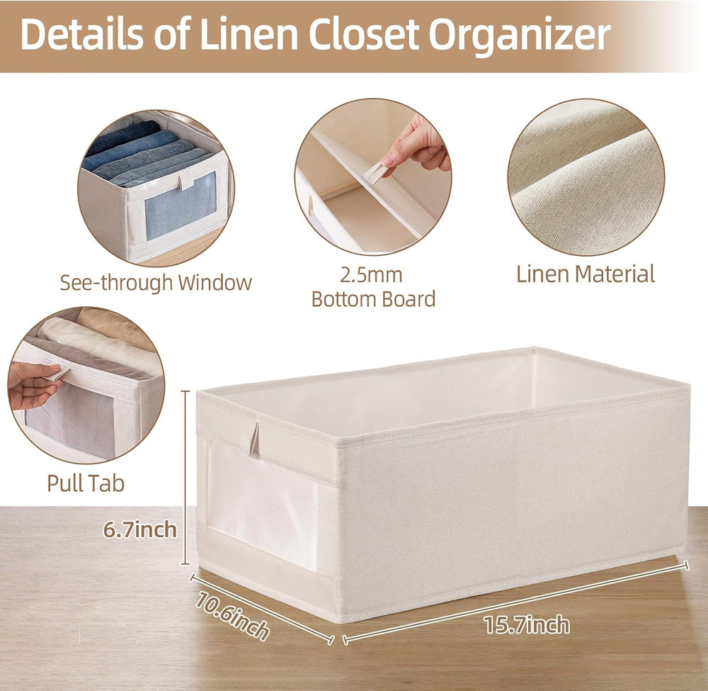 Linen Closet Organizers And Storage, 12 Pack Closet Storage Bins Linen Closet...