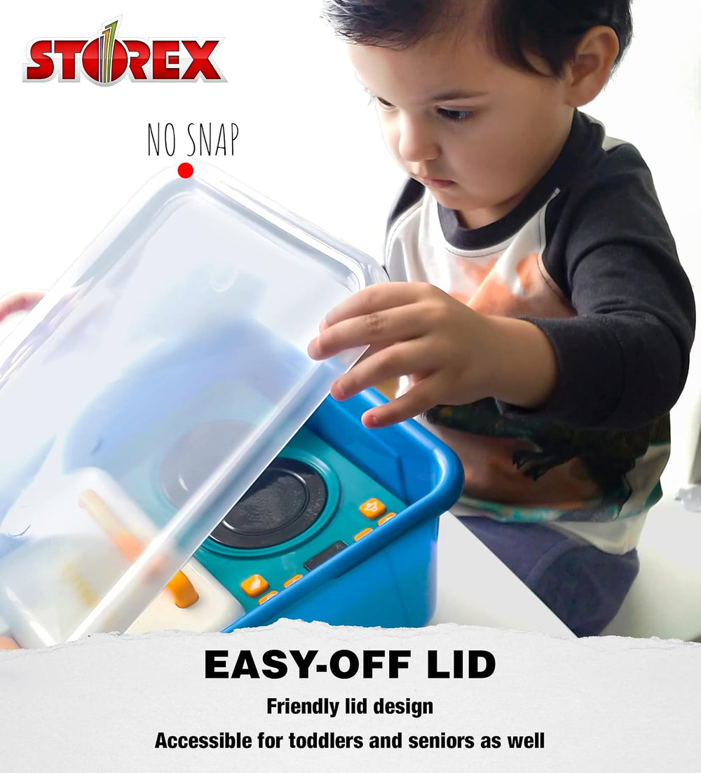 Storex Small Cubby Bins – Plastic Storage Containers for Classroom with Non-S...