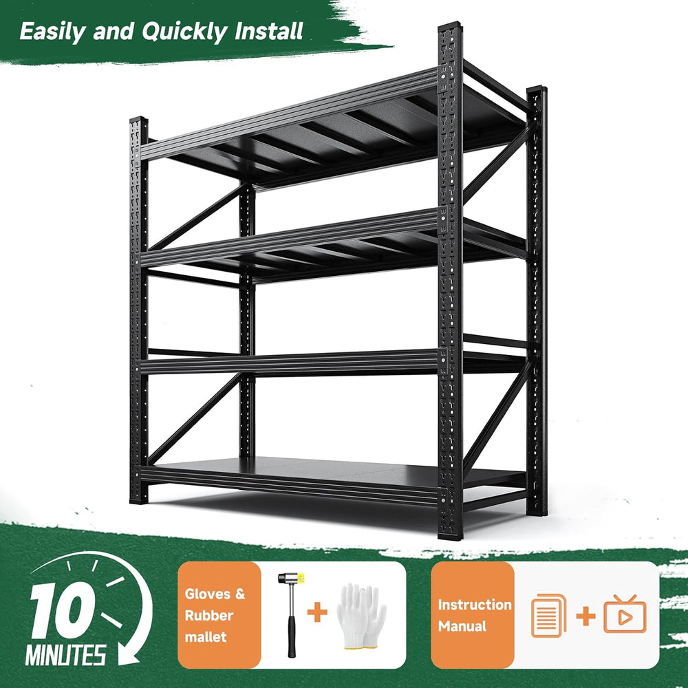 Letaya 3000LBS Storage Shelves Heavy Duty,70" H Garage Shelving Units, 4...
