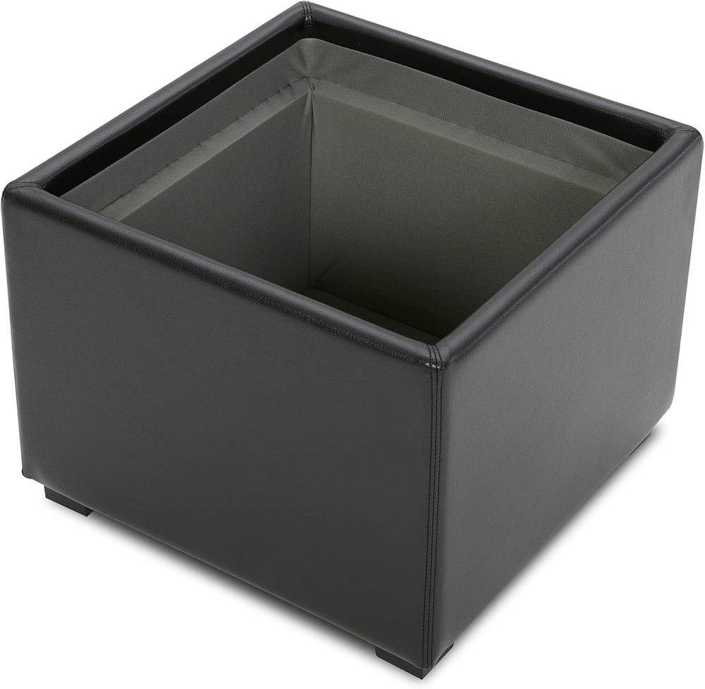CHITA Storage Ottoman Cube with Tray Lid, Small Footstool with Storage, Squar...