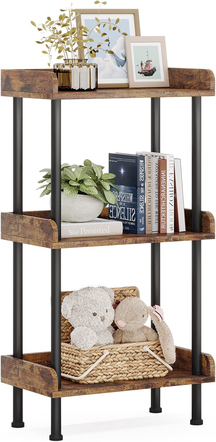Bookshelf Small Book Shelf 3 Tier Wood Bookcase