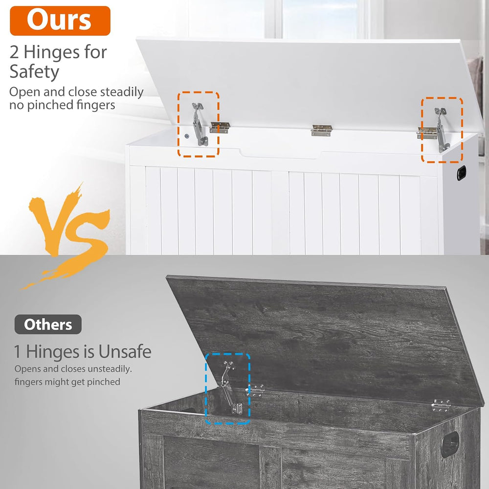 ZENY Storage Chest, Lift Top Storage Trunk, Entryway Shoe Bench, Wooden Stora...