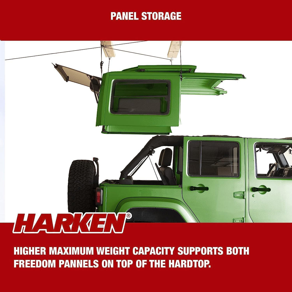 HARKEN Hoister Jeep Hardtop Remover Garage Storage Pulley Lift System for Wra...