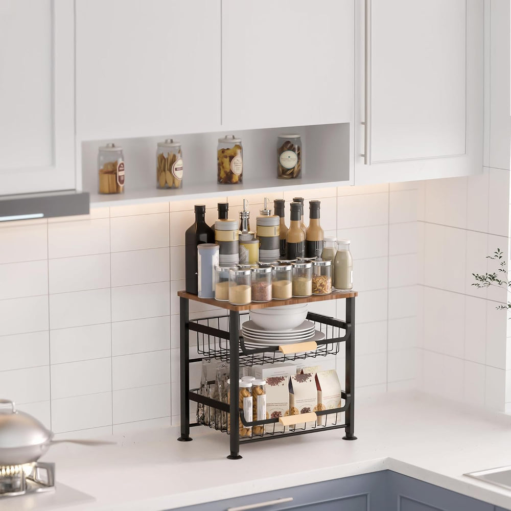 Fruit Vegetable Basket for Kitchen,3 Tier Pantry Organizers and Storage,Snack...