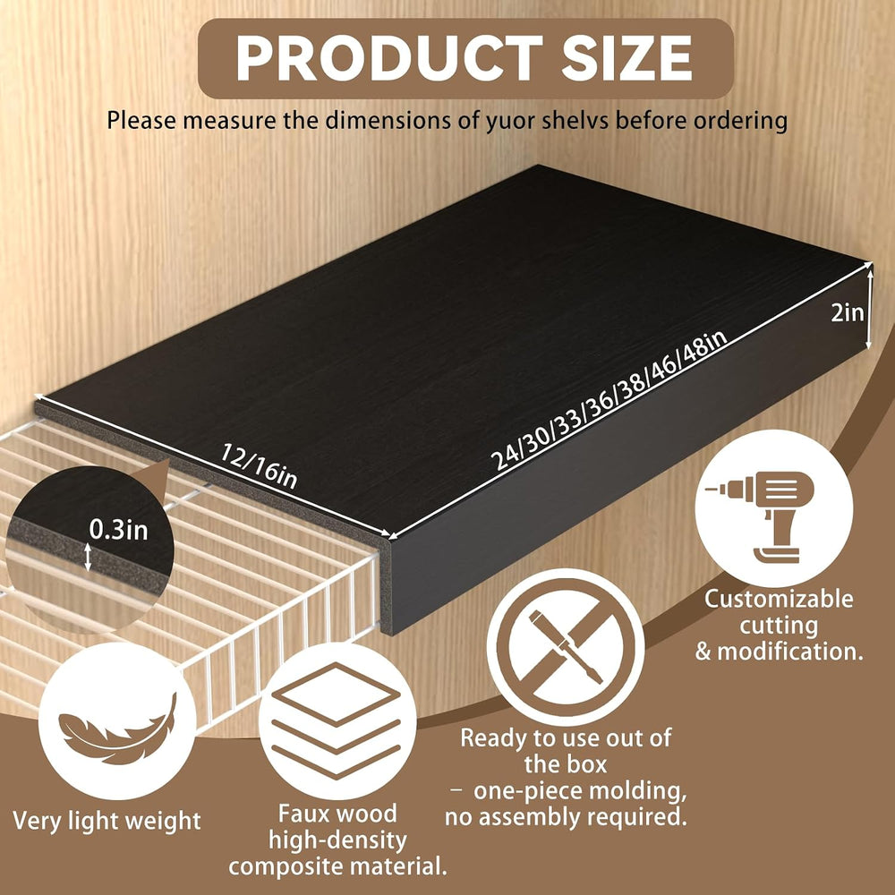 5 Pack 24x16in Wire Shelf Cover for Pantry, Closet, Kitchen – Waterproof PVC ...