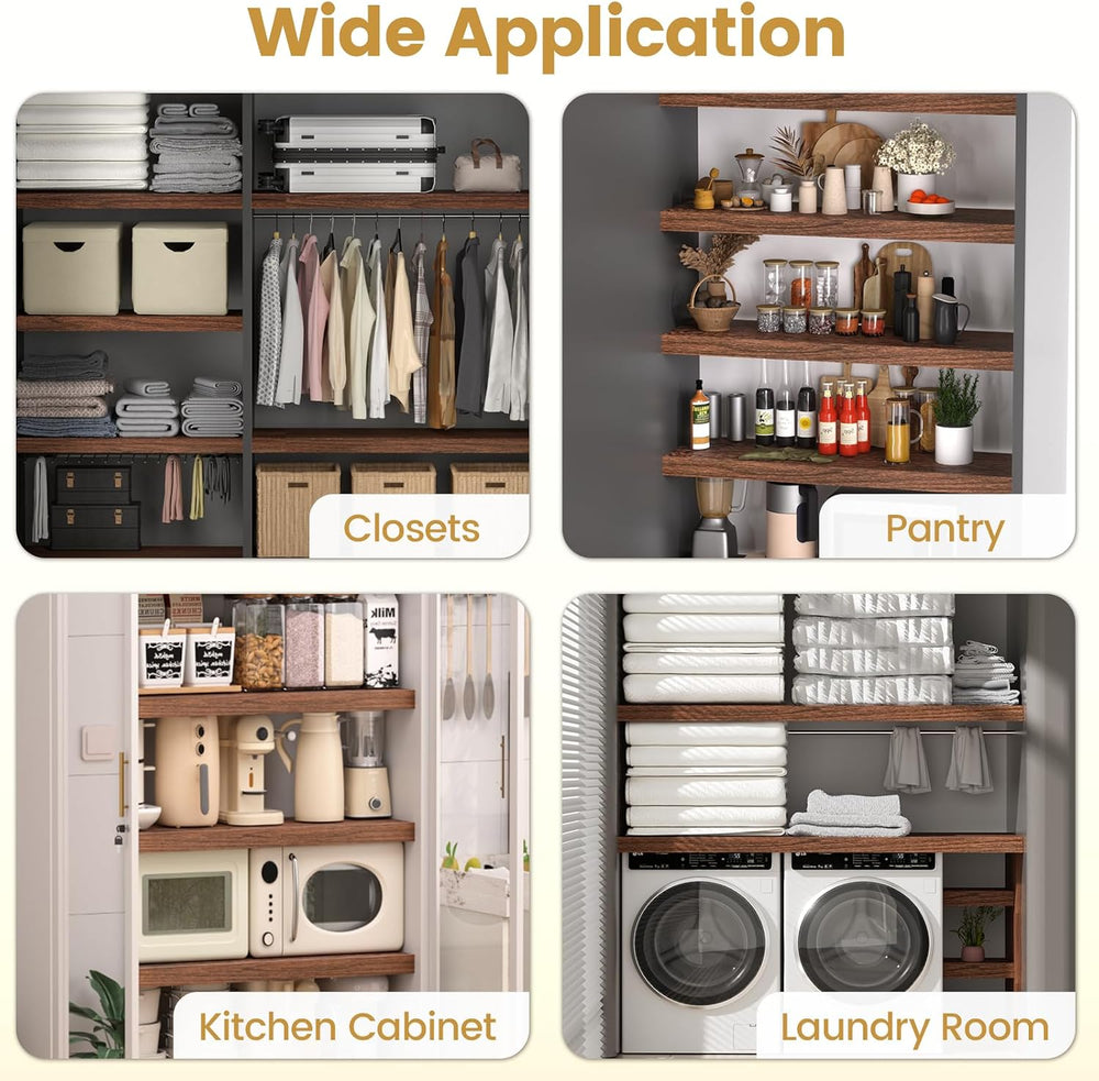Wood Wire Shelf Covers Wire Rack Covers for Pantry and Closet Removable Shelf...