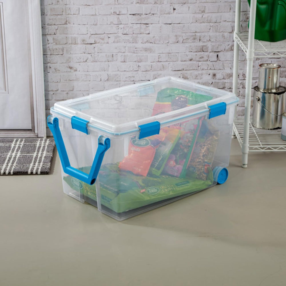 Sterilite Gasket Storage Box with Lids for Home & Office, 120 Quart, 3-Pack