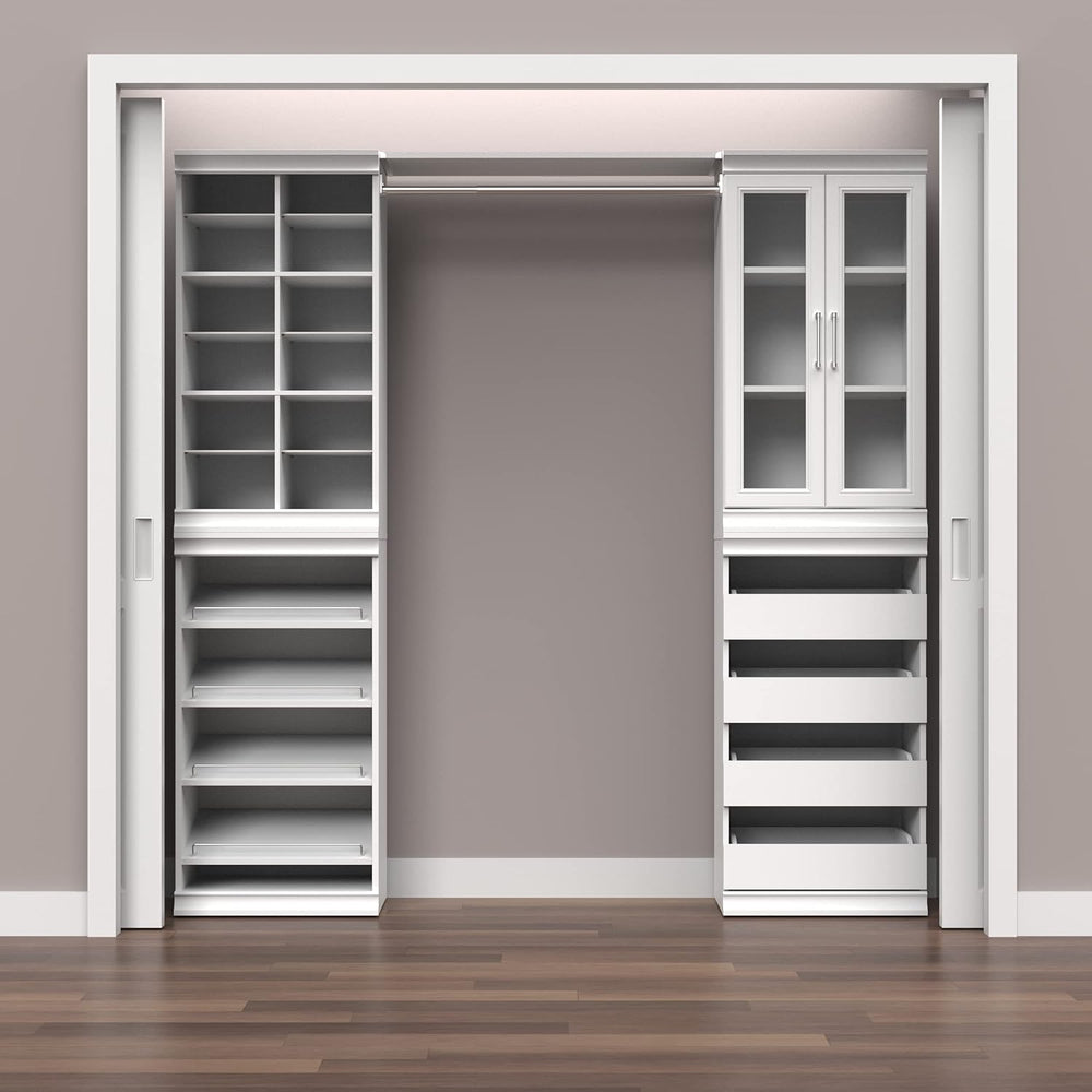 ClosetMaid Modular Storage Pair Set, 2 Glass Pane Doors, Wood Closet Organize...